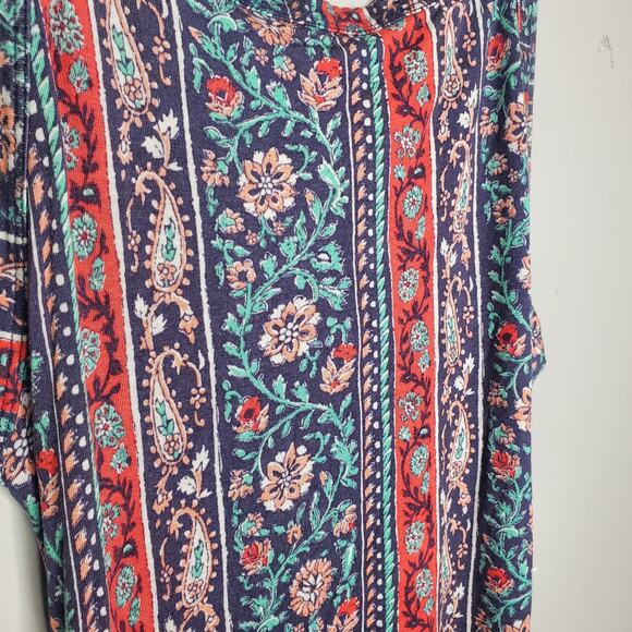 Lulus Kiss the Sky Halter Open Back Midi Dress Women's Size Medium Blue Red - Picture 5 of 15